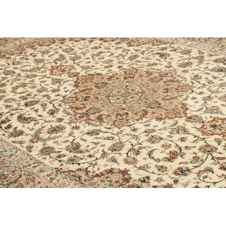 Tappeto Ghom seta Persia marrone 193x298