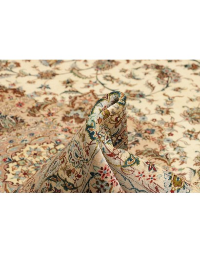Tappeto Ghom seta Persia marrone 193x298