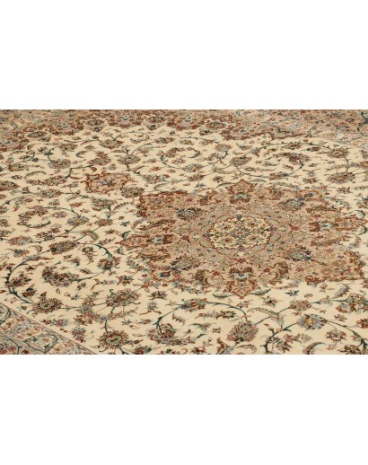 Tappeto Ghom seta Persia marrone 193x298