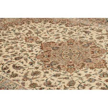 Tappeto Ghom seta Persia marrone 193x298