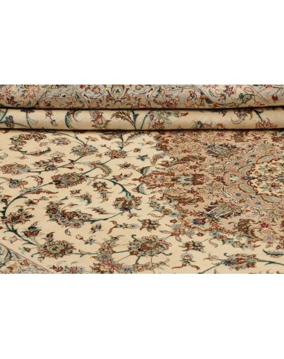 Tappeto Ghom seta Persia marrone 193x298