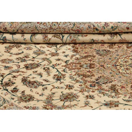 Tappeto Ghom seta Persia marrone 193x298