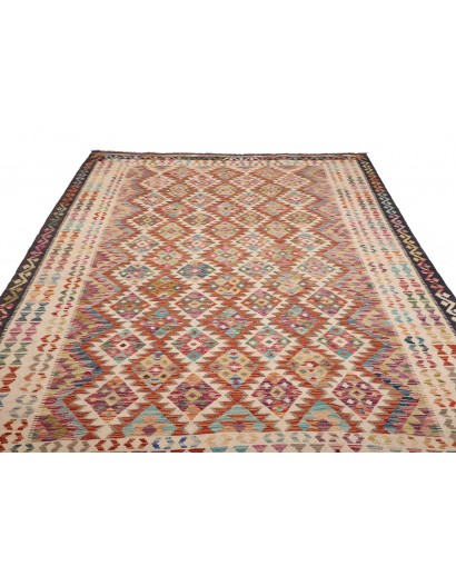 Tappeto Kilim Afghanistan marrone grigio 198x294