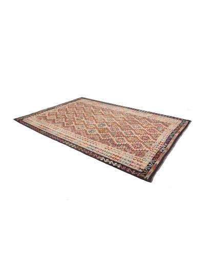 Tappeto Kilim Afghanistan marrone grigio 198x294