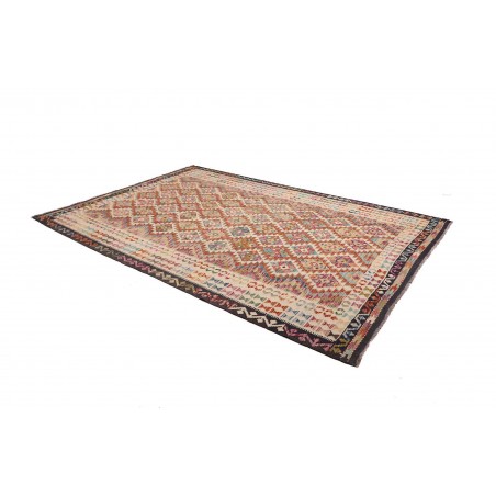 Tappeto Kilim Afghanistan marrone grigio 198x294