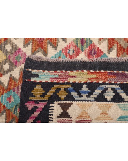 Tappeto Kilim Afghanistan marrone grigio 198x294