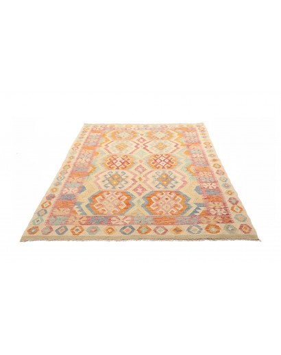 Tappeto Kilim Afghanistan giallo arancione 155x193