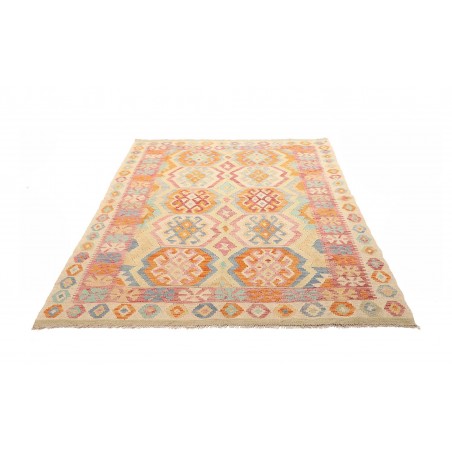 Tappeto Kilim Afghanistan giallo arancione 155x193
