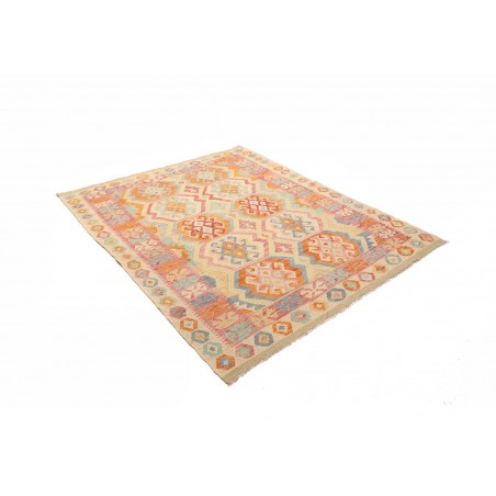 Tappeto Kilim Afghanistan giallo arancione 155x193