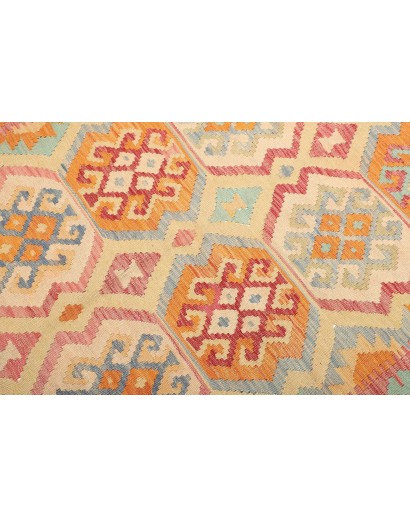 Tappeto Kilim Afghanistan giallo arancione 155x193