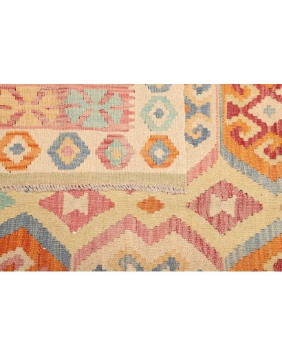 Tappeto Kilim Afghanistan giallo arancione 155x193