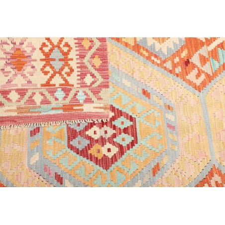 Tappeto Kilim Afghanistan bianco arancione 158x215