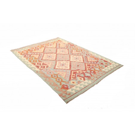 Tappeto Kilim Afghanistan giallo rosso 147x201