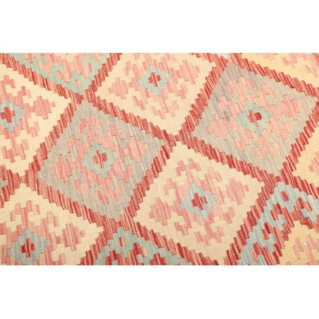 Tappeto Kilim Afghanistan giallo rosso 147x201