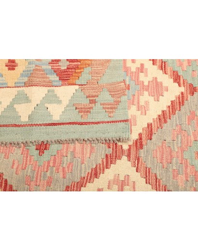 Tappeto Kilim Afghanistan giallo rosso 147x201