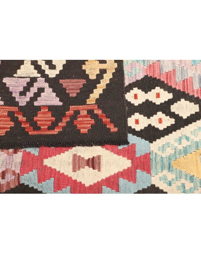 Tappeto Kilim Afghanistan beige verde 157x204