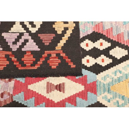 Tappeto Kilim Afghanistan beige verde 157x204