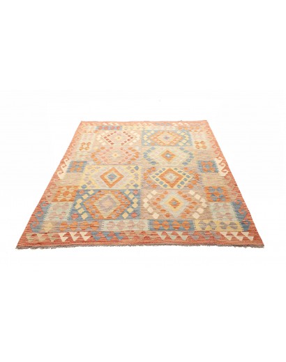 Tappeto Kilim Afghanistan marrone arancione 153x195