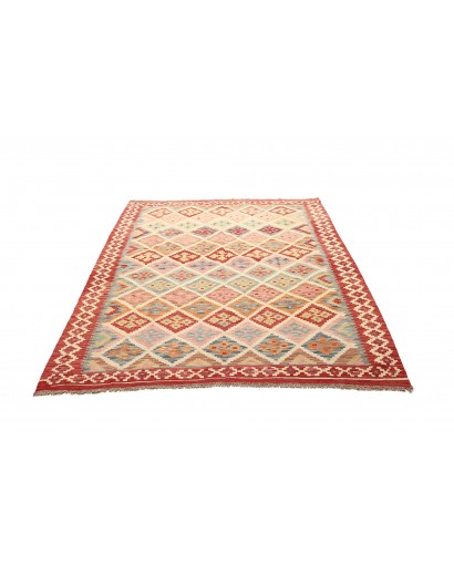 Tappeto Kilim Afghanistan giallo marrone 158x204