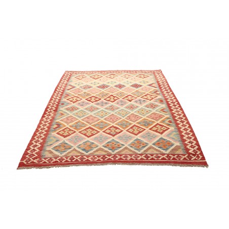 Tappeto Kilim Afghanistan giallo marrone 158x204