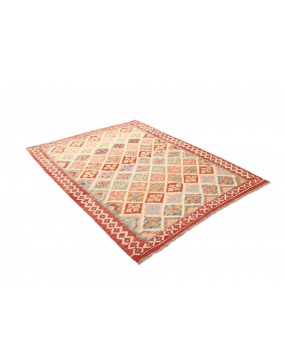 Tappeto Kilim Afghanistan giallo marrone 158x204