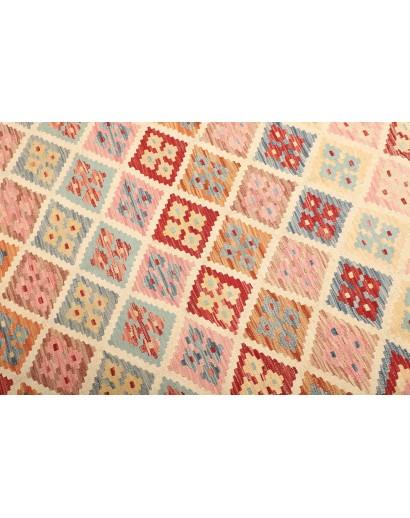Tappeto Kilim Afghanistan giallo marrone 158x204
