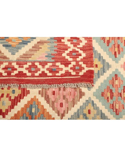 Tappeto Kilim Afghanistan giallo marrone 158x204