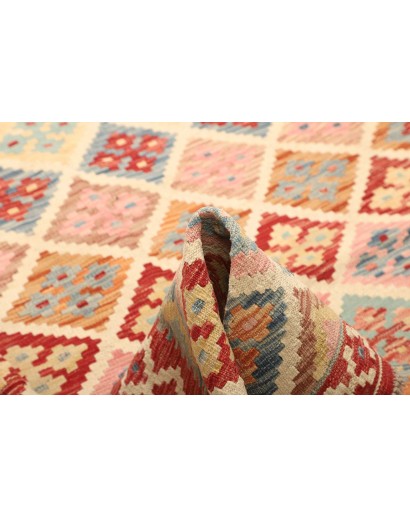 Tappeto Kilim Afghanistan giallo marrone 158x204