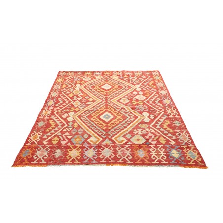 Tappeto Kilim Afghanistan rosso marrone 151x197