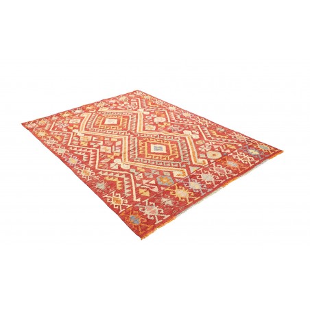 Tappeto Kilim Afghanistan rosso marrone 151x197