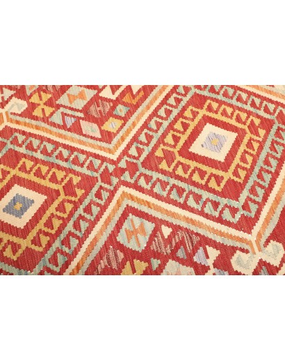 Tappeto Kilim Afghanistan rosso marrone 151x197
