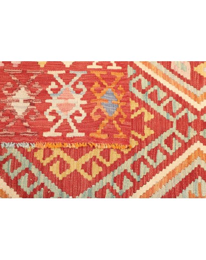 Tappeto Kilim Afghanistan rosso marrone 151x197