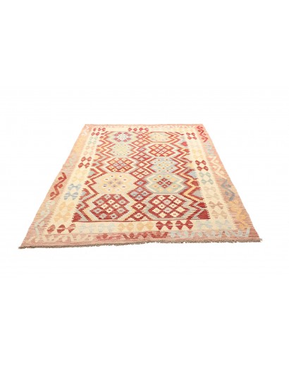 Tappeto Kilim Afghanistan giallo arancione 158x212