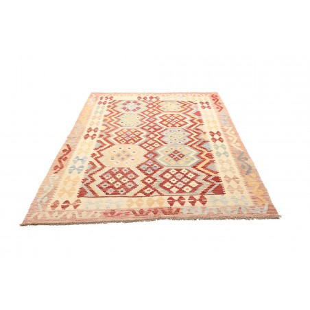 Tappeto Kilim Afghanistan giallo arancione 158x212