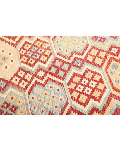 Tappeto Kilim Afghanistan giallo arancione 158x212