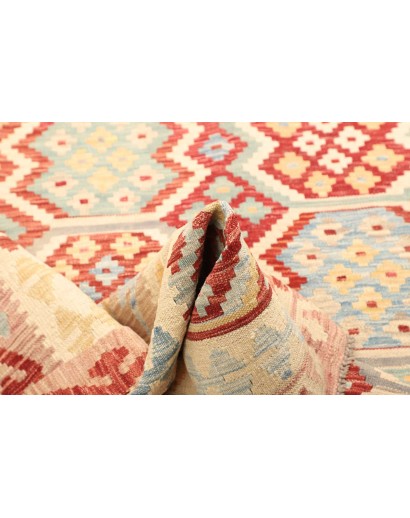 Tappeto Kilim Afghanistan giallo arancione 158x212