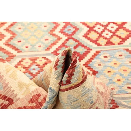 Tappeto Kilim Afghanistan giallo arancione 158x212