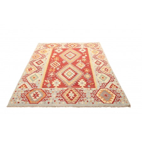 Tappeto Kilim Afghanistan giallo arancione 153x204