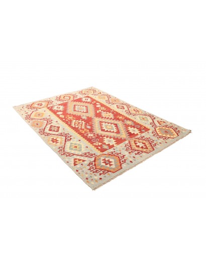 Tappeto Kilim Afghanistan giallo arancione 153x204