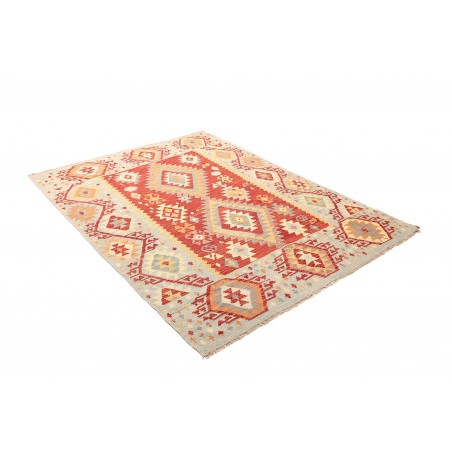 Tappeto Kilim Afghanistan giallo arancione 153x204