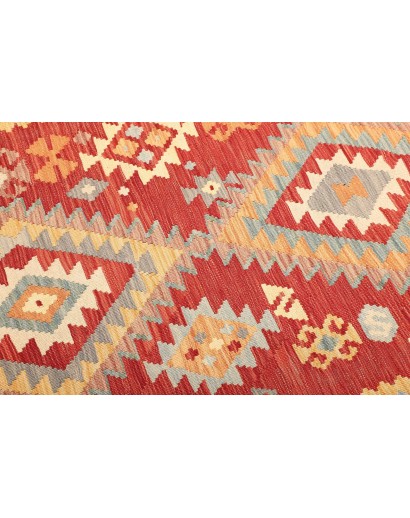 Tappeto Kilim Afghanistan giallo arancione 153x204