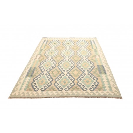 Tappeto Kilim Afghanistan beige bianco 154x199