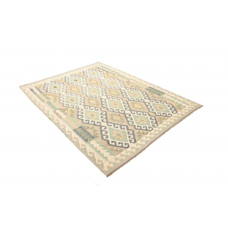 Tappeto Kilim Afghanistan beige bianco 154x199