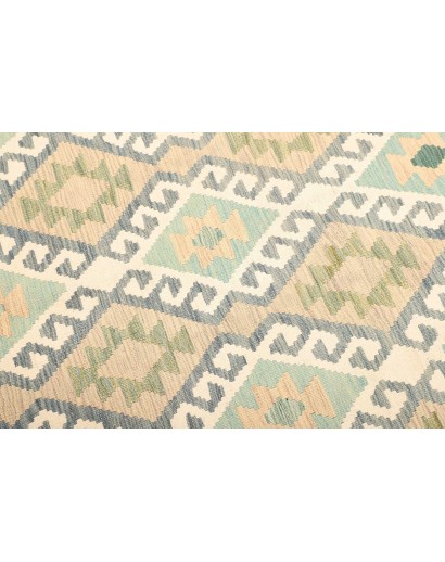 Tappeto Kilim Afghanistan beige bianco 154x199