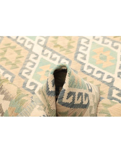 Tappeto Kilim Afghanistan beige bianco 154x199