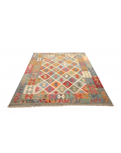 Tappeto Kilim Afghanistan marrone 153x194