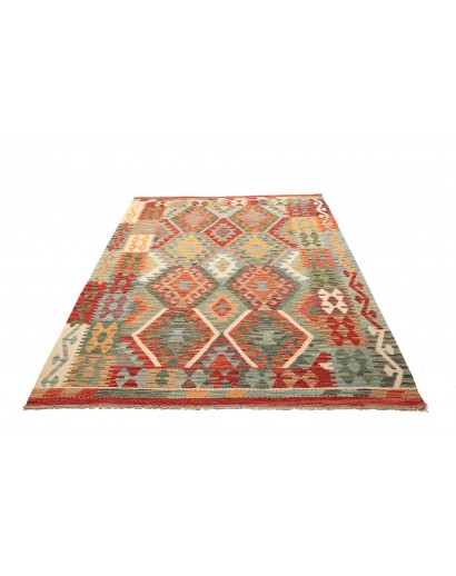 Tappeto Kilim Afghanistan marrone 155x201
