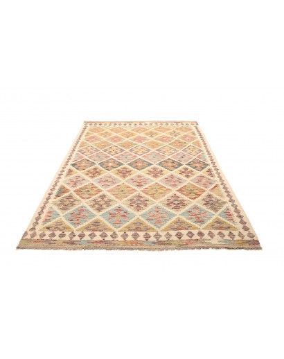 Tappeto Kilim Afghanistan marrone giallo 152x207