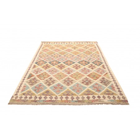 Tappeto Kilim Afghanistan marrone giallo 152x207