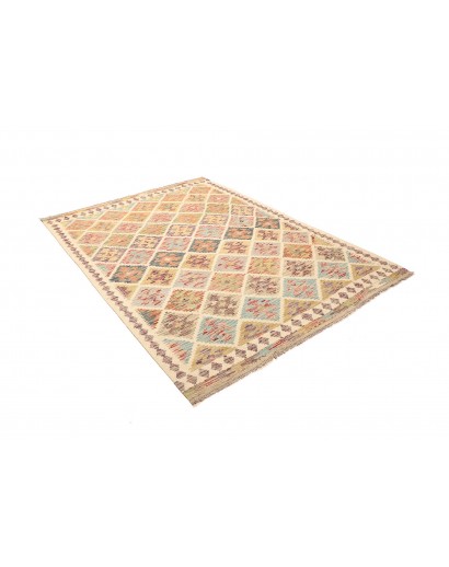 Tappeto Kilim Afghanistan marrone giallo 152x207